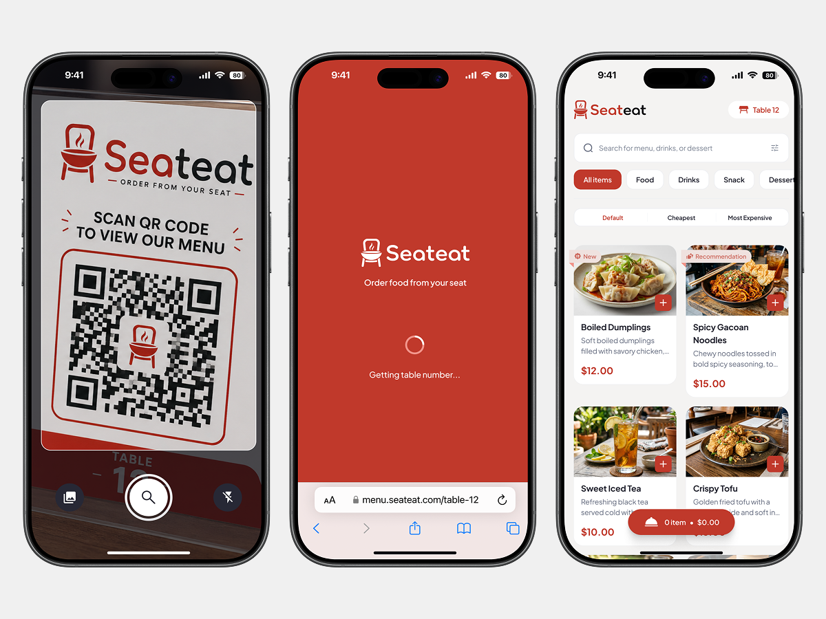 QR Entry & Menu